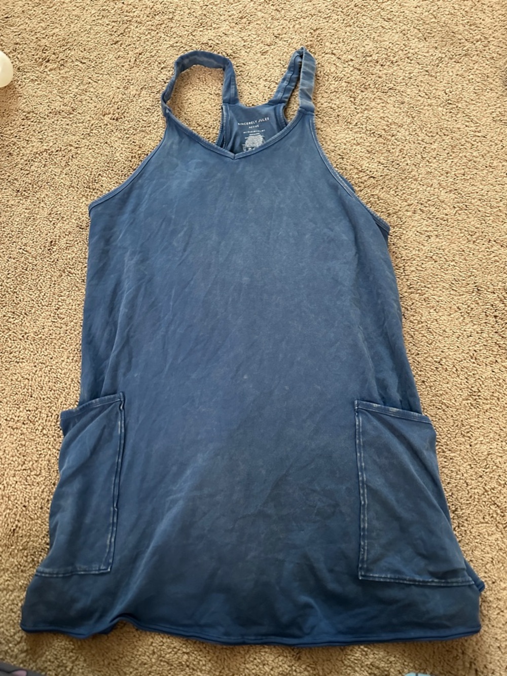 Sincerely Jules Blue V-Neck Racerback Tank